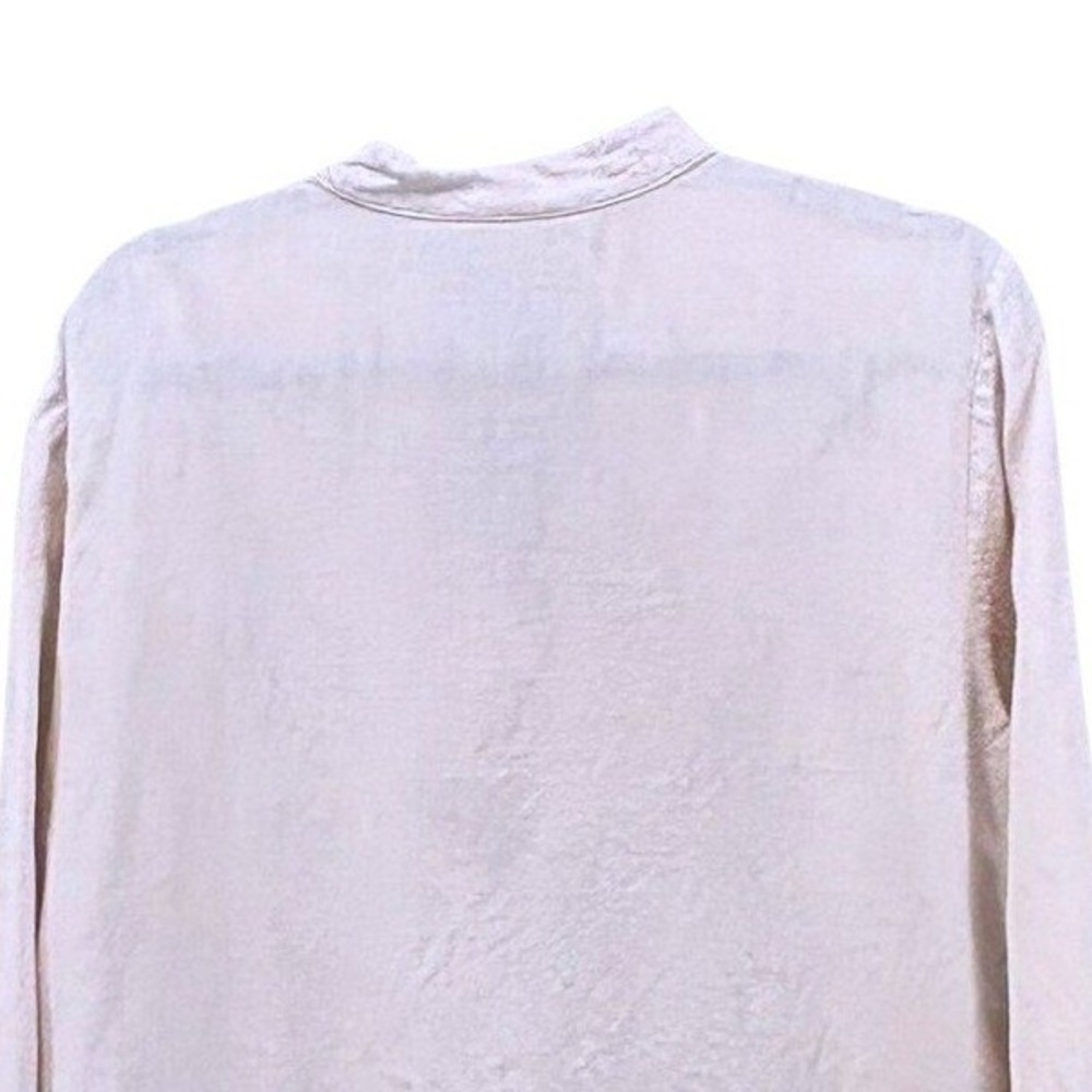 JM Collection Linen Tunic Cream 14 - Picture 4 of 13